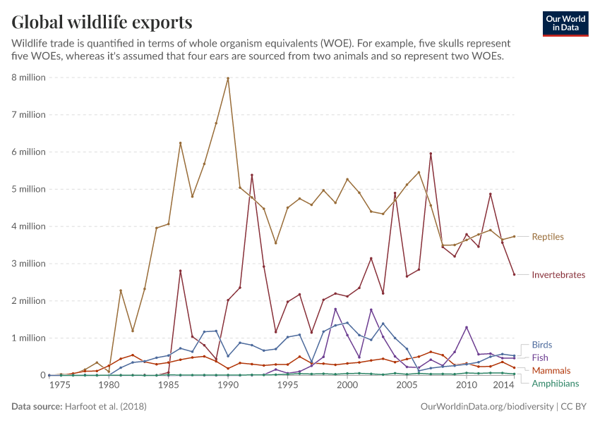 Global wildlife exports